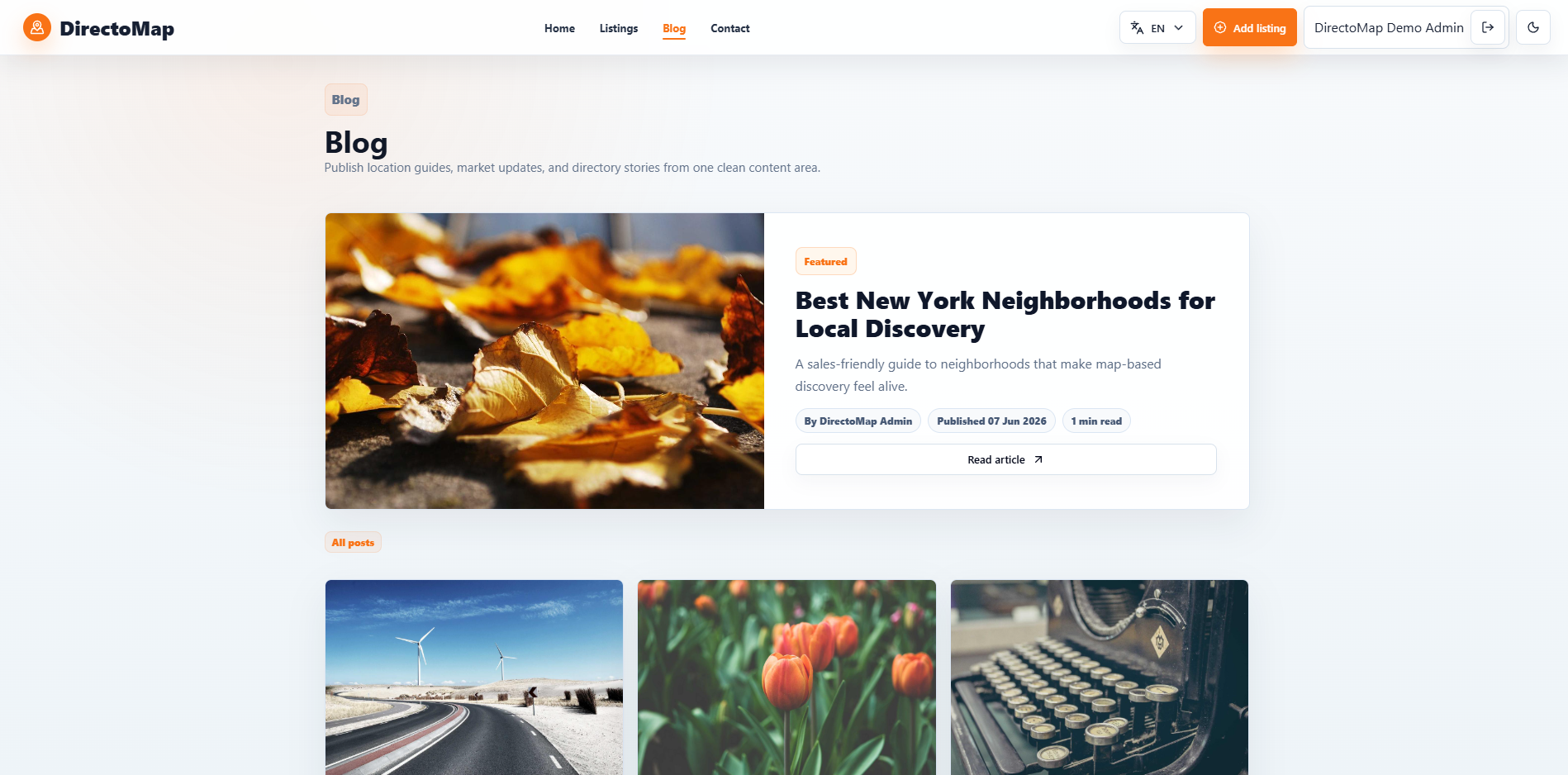 DirectoMap blog page